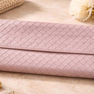Bottega Veneta Intrecciato Woven Leather Long Wallet
